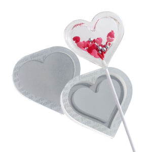 503 Pirulitos Coração Chocalho 6 Cm