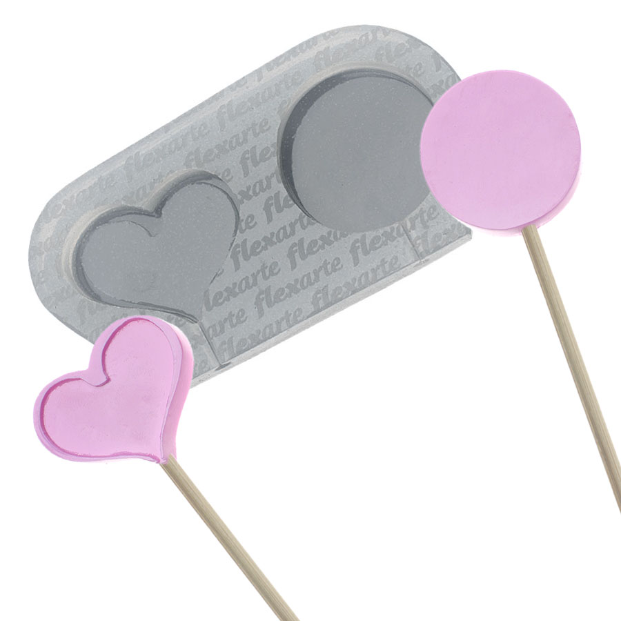 551 Pirulitoss Peq 35mm Redondo + Coração