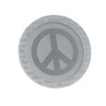 602 Tampa de Pirulitos Chocalho Redondo SÍMBOLO DA PAZ 6 Cm