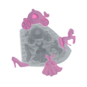 711 Carruagem + Cinderela + Vestido + Sapatinho de Cristal