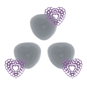 770 Trio de Mini Rendas Noreen Coração