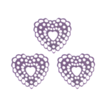 770 Trio de Mini Rendas Noreen Coração