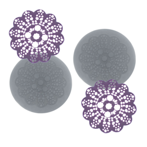 772 Dupla de Mini Rendas Kristen Redonda