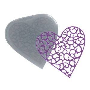 779 Renda de Coração de Arabescos Médio