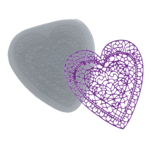 781 Renda de Coração Vitral Médio