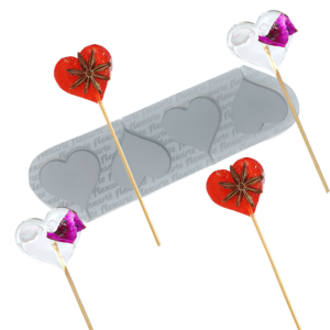 783 Quarteto de Pirulito / Mexedor de Coração peq. 3,5 cm