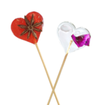 783 Quarteto de Pirulito / Mexedor de Coração peq. 3,5 cm