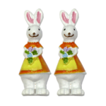 030 Dupla de Coelhos c/ Flores