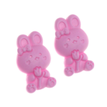 821 Dupla de Coelhos Peq. c/ Flor e Laço